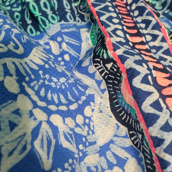 Lilly Pulitzer Shift Dress-blue teal neon pink - Picture 11 of 11